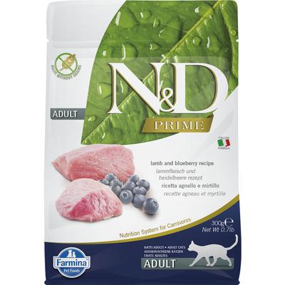 Farmina N&D Prime Cat Food - Lamb & Blueberry (Adult) 300 g - Petfood