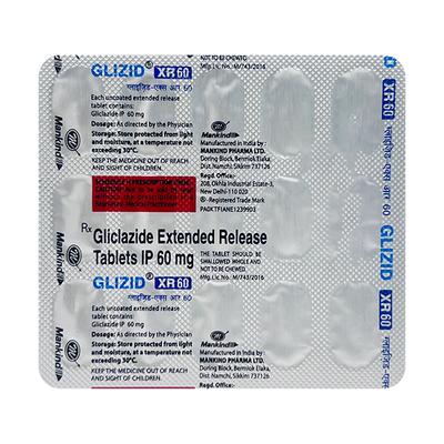 GLIZID XR 60 Tablet 15's - Diabetes-Ant
