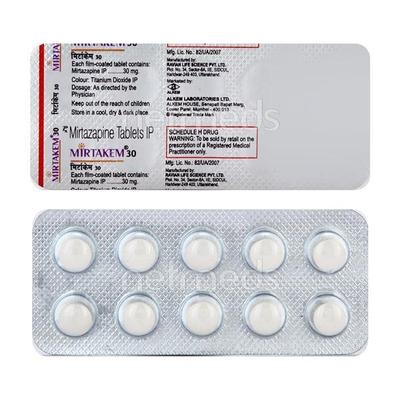 Mirtakem 30mg Tablet 10'S - Depression-Ant