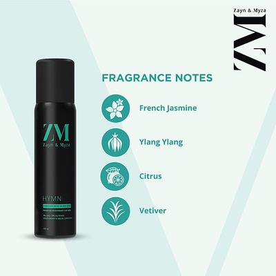 Zayn & Myza Hymn No Alcohol Body Spray For Men 120 ml - Men Deodorants/Roll-Ons