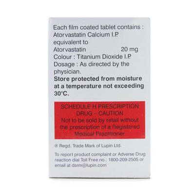 Tonact 20mg Tablet 15'S - High Cholesterol-Dys