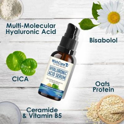 WishCare 2% Hyaluronic Acid Serum With Cica Ceramide & B5 30 ml - Face Serum