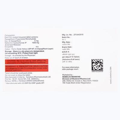 JUSTOZA M 5/1000 Tablet 10's - Diabetes-Ant