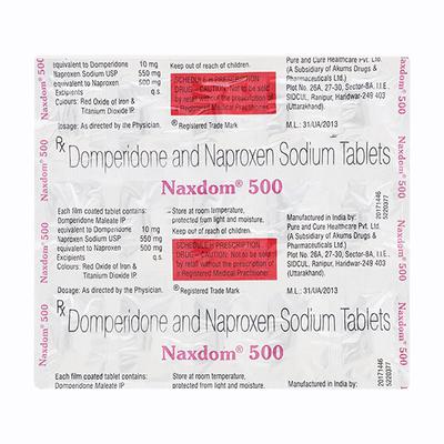 NAXDOM 500 Tablet 15's - Migraine