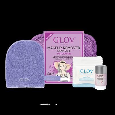 Glov - TRAVEL SET - MAKEUP REMOVER - FOR OILY SKIN 100 gm - Facial Wipes & Tissues