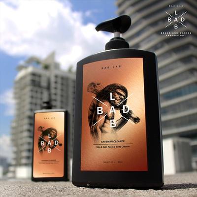 Bad Lab Caveman Cleaner 3-in-1 Hair, Face, Body Shampoo 800 ml - Shower Gels & Body Wash