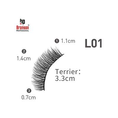 Bronson Professional Eyelash Set 3D False Long And Natural Eye Makeup No. L01 10's - Eyelashes