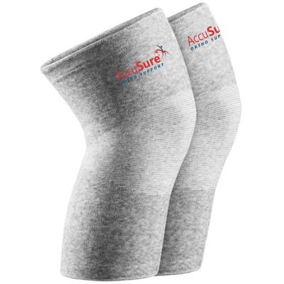 AccuSure Orthopedic Pain Relief Bamboo Yarn Knee Cap - Gray (L) 1's - Knee/Ankle/Leg/Foot Supports