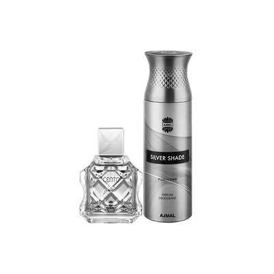 Ajmal Cento EDP Citrus Aromatic Perfume And Silver Shade Homme Deodorant Citrus Woody Fragrance 300 ml - Men Perfumes (Edt/Edp)
