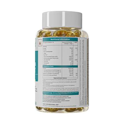 Neuherbs Mini Deep - Sea Fish Oil 1000 mg SoftGels - Lemon Flavour 60's - Omega Fish Oil Fatty Acids