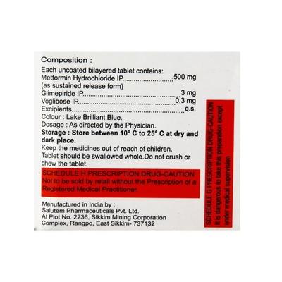 Glimisave MV 3.3 Tablet 10'S - Diabetes-Ant