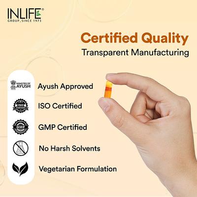 INLIFE Turmeric Oil Curcumin Veg Capsules 60's - Multi-Vitamins