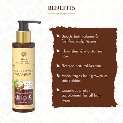 Khadi Essentials Tender Narikela & Kokum Hair Rinser - With Pure Arnica, Turmeric & Thyme Extracts 200 ml - Shampoos