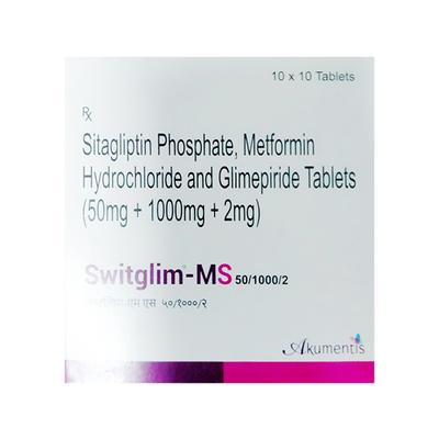 SWITGLIM MS 50/1000/2 Tablet 10's - Diabetes-Ant