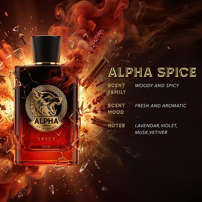 Beardo Alpha Spice Elixir EDP Woody & Spicy Perfume For Men Long Lasting Smell 100 ml - Men Perfumes (Edt/Edp)