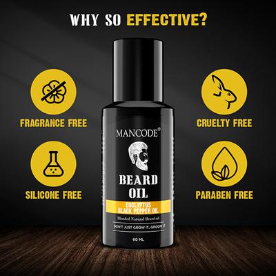 Mancode Beard Oil -Eucalyptus & Black Pepper 60 ml - Beard Oil