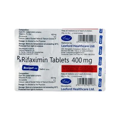 Rexigut 400mg Tablet 10'S - Bacterial Infections-OAB