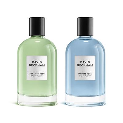 David Beckham Aromatic Greens 100ml + Infinite Aqua 100ml Eau De Parfum 2's - Men Perfumes (Edt/Edp)