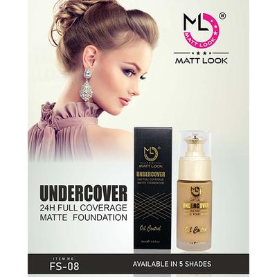 Matt Look Undercover 24H Full Coverage Matte Foundation, Oil Control Natural 30ml - Foundation