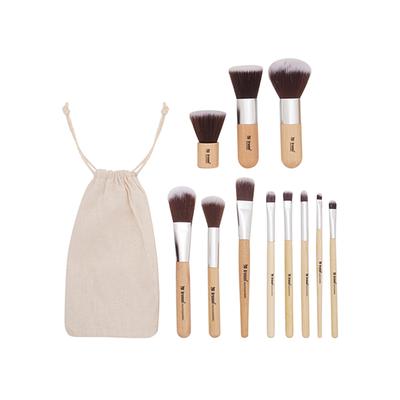 Bronson Professional bamboo makeup brush (Pack of 11) 1's - Face Brush