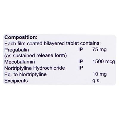 NERVENIA NT Tablet 10's - Neuropathic Pain-Dru