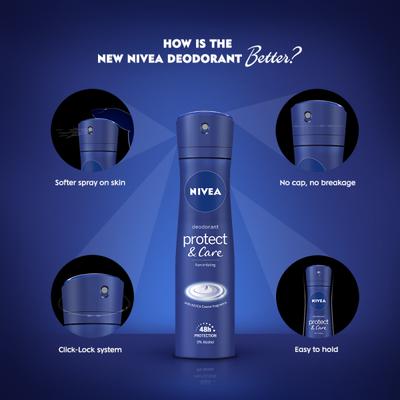 NIVEA PROTECT & CARE DEO WOMEN 150 ml - Women Deodorants/Roll-Ons
