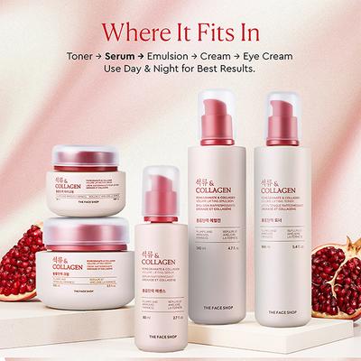 The Face Shop Pomegranate And Collagen Volume Lifting Serum 80 Ml - Face Serum
