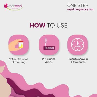 everteen One Step Pregnancy Test for Women - 1 Pack (5 Devices) 1's - Others