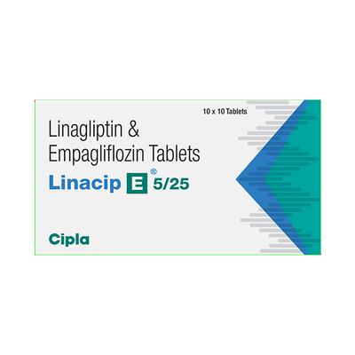 LINACIP E 5/25 Tablet 10's - Diabetes-Ant