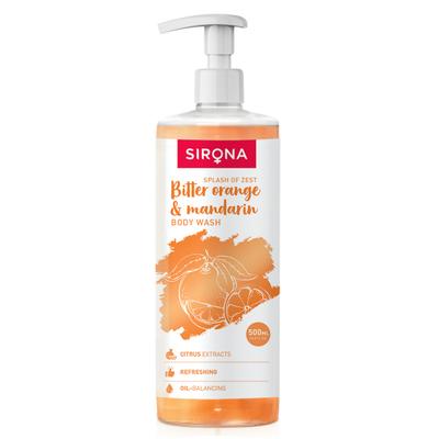 Sirona Body Wash - Bitter Orange & Mandarin 500 ml - Shower Gels & Body Wash