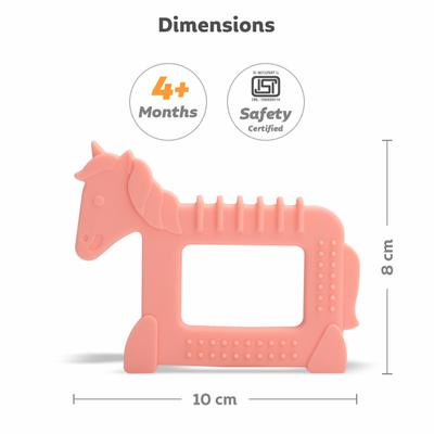 R for Rabbit Tiny Bites Safari Silicone Teether - Orange 1's - Feeding & Nursing