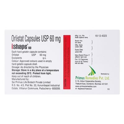 Ishape 60mg Capsule 10'S - Obesity