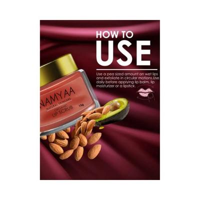 Namyaa Organic Lip Scrub, Coconut, Glycerin and Other Natural Ingredients, Softens Smooth Exfoliates Lips 15 gm - Lip Scrubs
