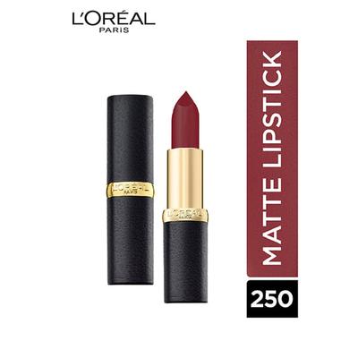 L'Oreal Paris Color Riche Moist Matte Lipstick, 250 Rich Merlot 3.7 Gm - Lipsticks