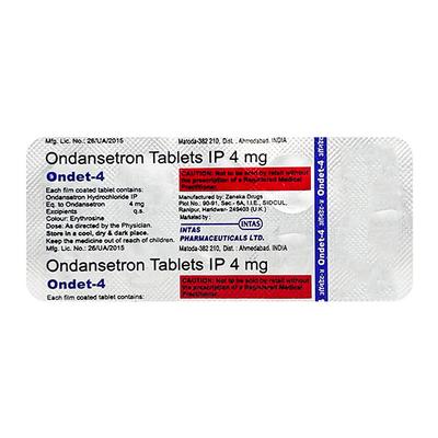 ONDET 4mg Tablet 10's - Ulcer/Reflux/Flatulence-Aaa