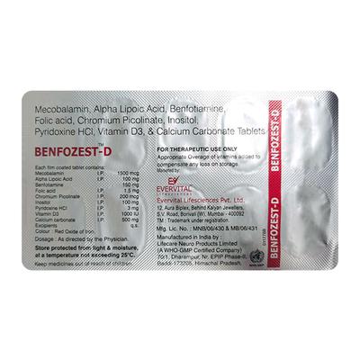 BENFOZEST D Tablet 10's - Supplements-Vam