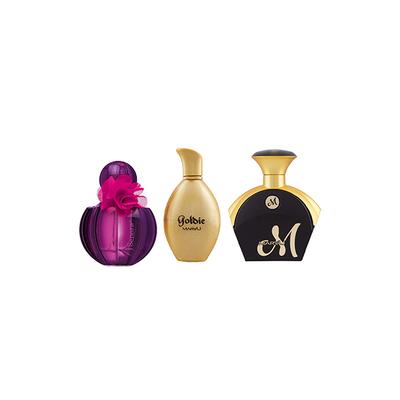 Ajmal Senora EDP Floral Perfume & Maryaj Goldie EDP & M For Her EDP 1's - Women Perfumes (Edt/Edp)