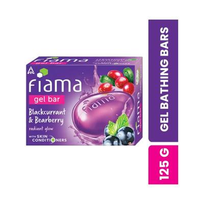 Fiama Gel Bar Blackcurrant and Bearberry for radiant glowing skin with skin conditioners 125 gm - Soaps