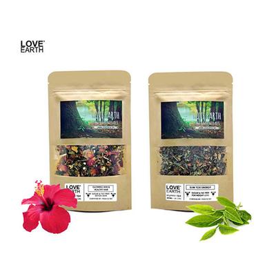 Love Earth 60 Days Tea-Tox Combo For Long Hair & Glowing Skin 60 gm - Weight Loss
