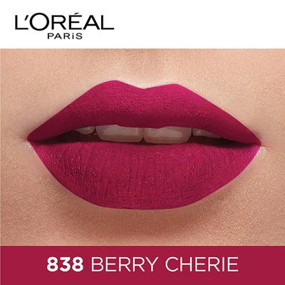 L'Oreal Paris Infallible Ultra Matte Liquid Lipstick, Les Macarons, 838 Berry Cherie 5 ml - Liquid Lipsticks