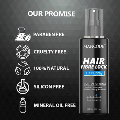 Mancode Hair Fibre Lock Hair Spray For Hair Styling, Lightweight And Delivers Instant Hold 100 ml - Hair Treatment