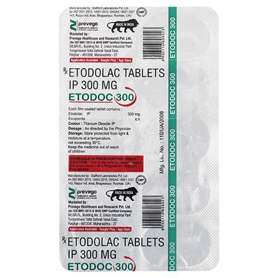 ETODOC 300 Tablet 10's - Pain relief-Nsa