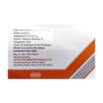 GABAPIN SR 450 Tablet 15's - Neuropathic Pain-Dru