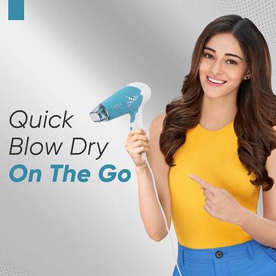 Vega Insta Glam Foldable 1000 Watts Hair Dryer for Men and Women with 2 Heat & Speed Settings, VHDH-29, (Made in india) 380 gm - Hair Dryers