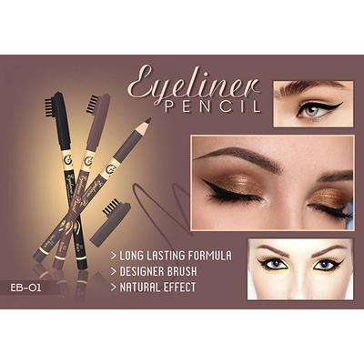 Matt Look Eyebrow Pencil Long Lasting Formula Professional Stylist, Black 1.2 gm - Eyebrow Pencils & Enhancers