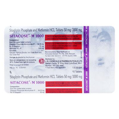 SITACOSE M Tablet 10's - Diabetes-Ant