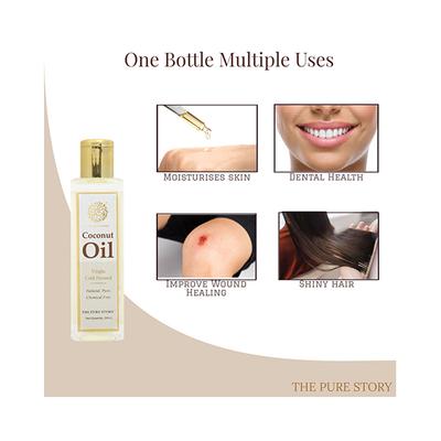 The Pure Story Coconut Oil Natural Virgin Cold Pressed Oils 100ml - Hair Oils