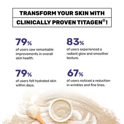 What's Up Beauty Collagen Powder Certified Marine Titagen Type I & III. Spotless Skin. Blueberry 200 gm - Multi-Vitamins