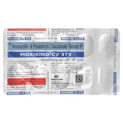 MOXIKIND CV 375mg Tablet 10's (se) - Bacterial Infections-Pen