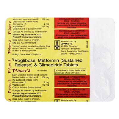 T Vobit 2mg Tablet 15'S - Diabetes-Ant
